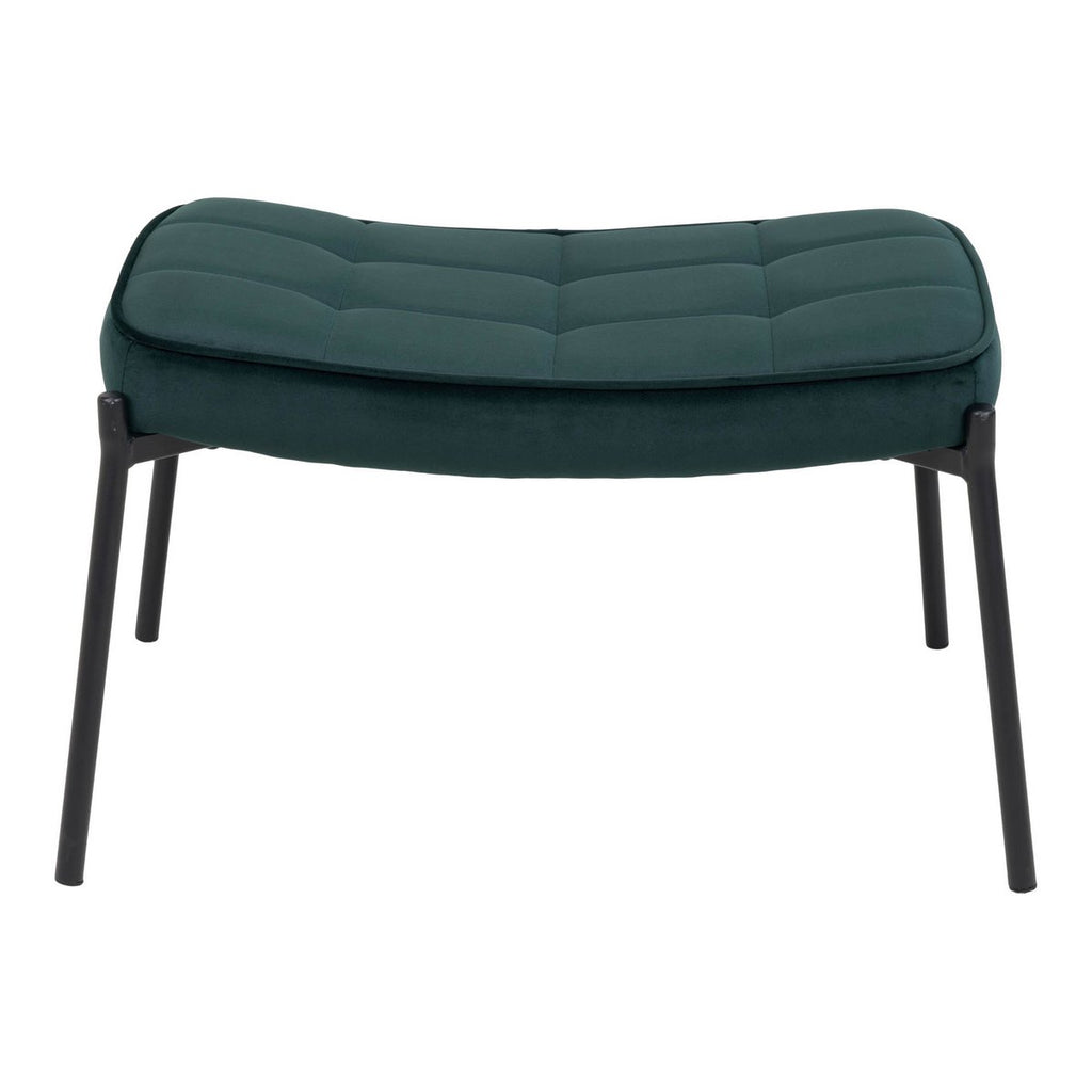 Glasgow Voetsteun - Fluweel, Groen - 61x41x36 cm