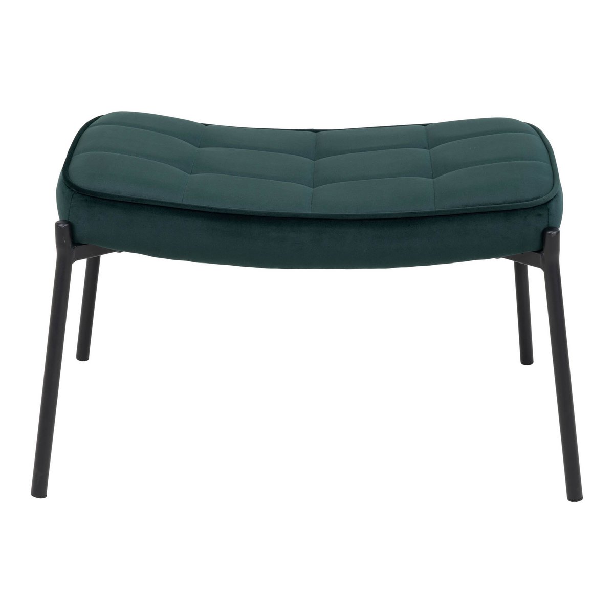 Glasgow Voetsteun - Fluweel, Groen - 61x41x36 cm