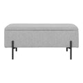Watford Bank - Lichtgrijs, polyester, 95x36,5x43cm