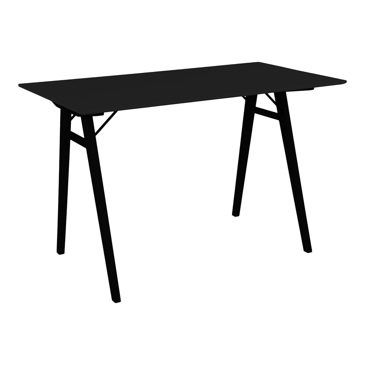 Vojens Bureau - Zwart, MDF/Rubberhout, 120x60x75 cm
