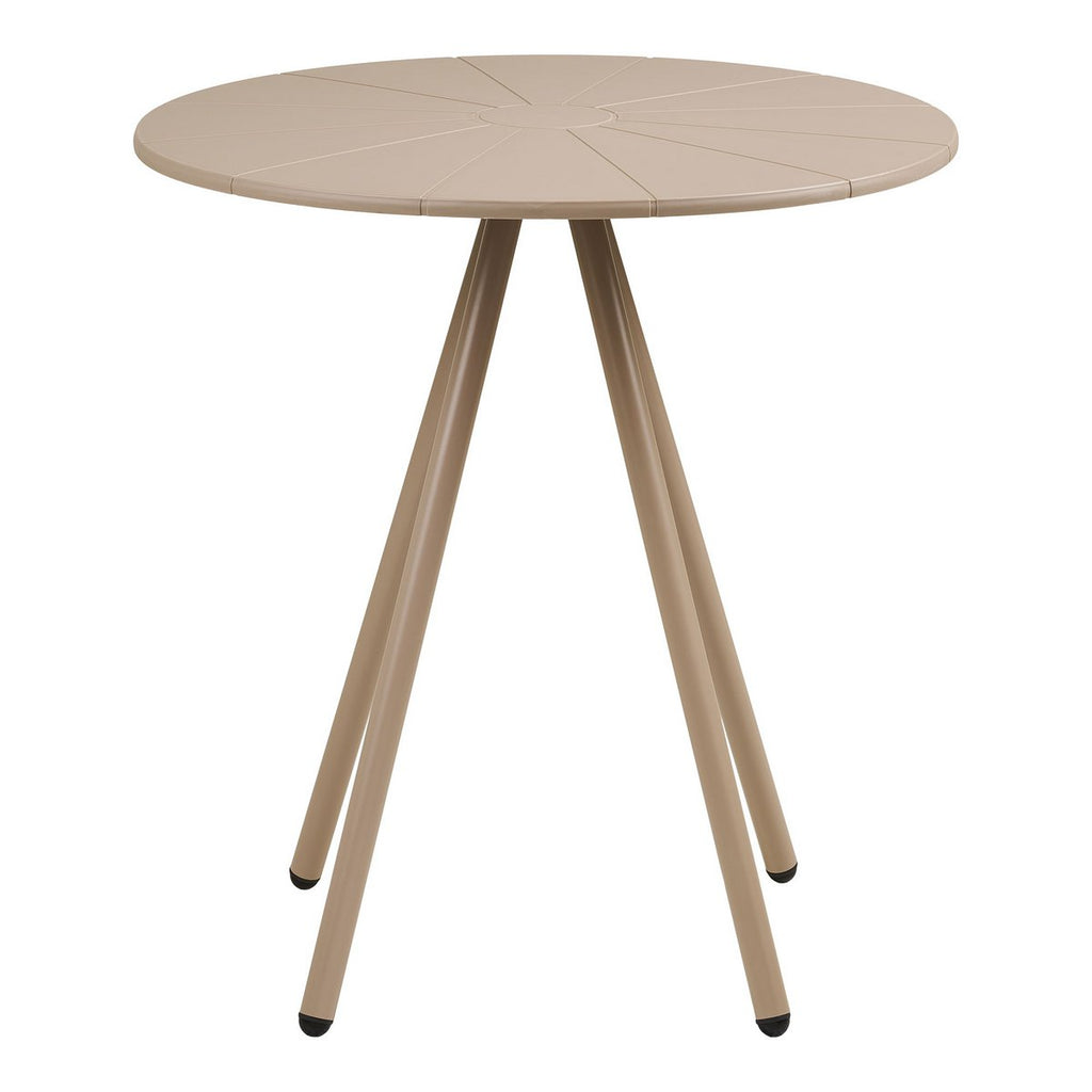 Barletta Bistrotafel, polypropyleen/staal, taupe, ø70x73,5 cm