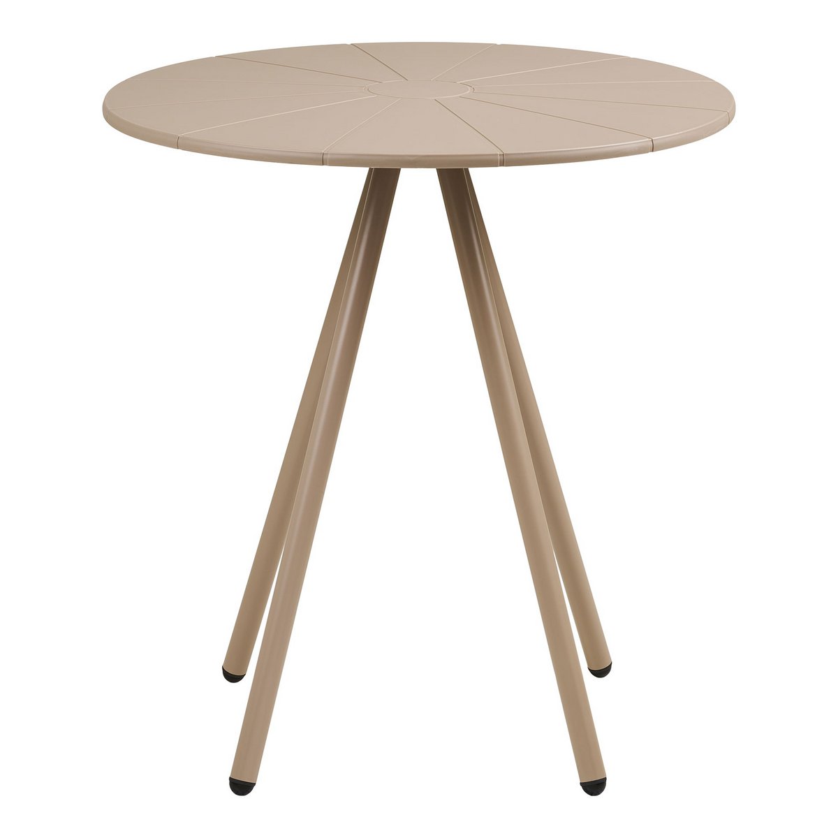 Barletta Bistrotafel, polypropyleen/staal, taupe, ø70x73,5 cm
