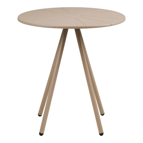 Barletta Bistrotafel, polypropyleen/staal, taupe, ø70x73,5 cm