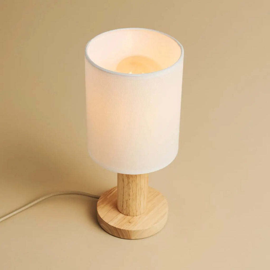 Boris Lichtbruine Lamp | Snoer- en stoffen kaplamp
