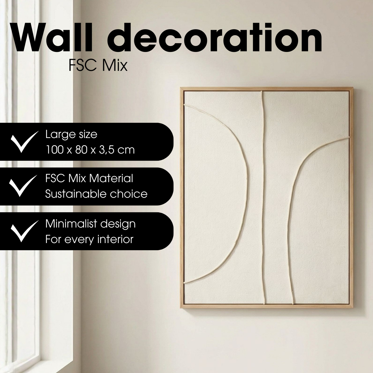 Wanddecoratie  Beige