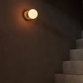 Richella Lichtbruine Houten & Glazen Wandlamp | Oplaadbaar en draadloos
