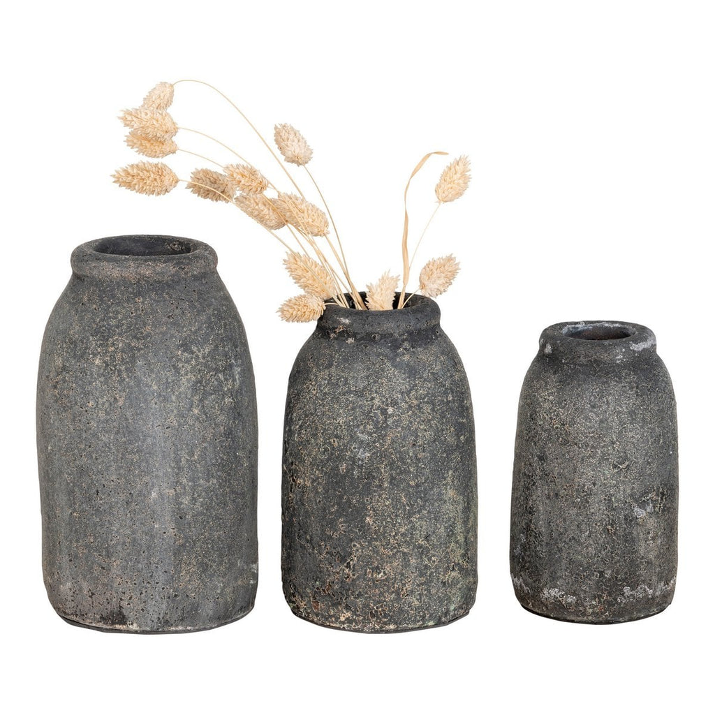 Velas Decoratievazen - Antiek Lichtgrijs, Terracotta - Set van 3