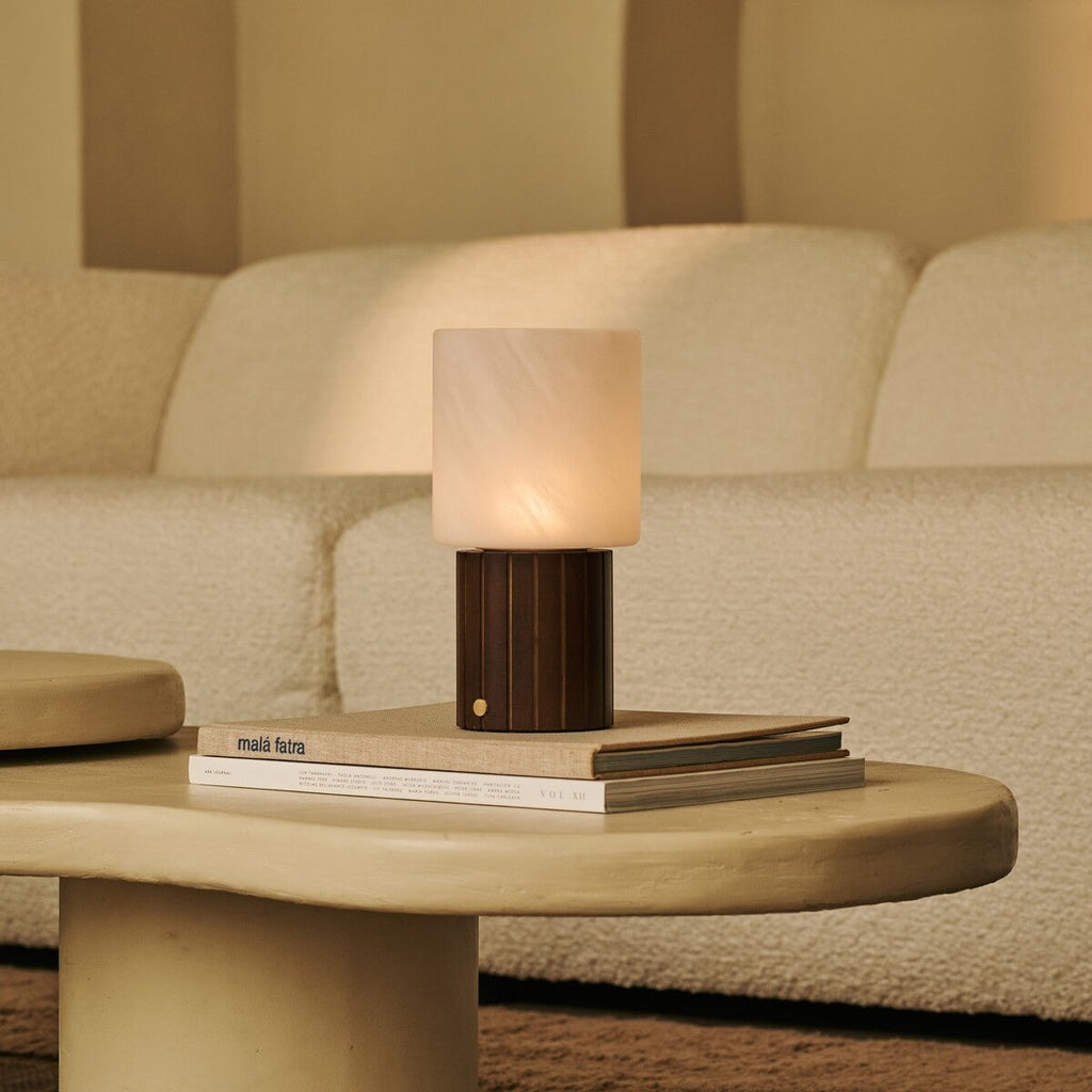 Ingmar Dark Brown Rechargeable Table Lamp | Cordless, 3 Light Colors & Dimmable