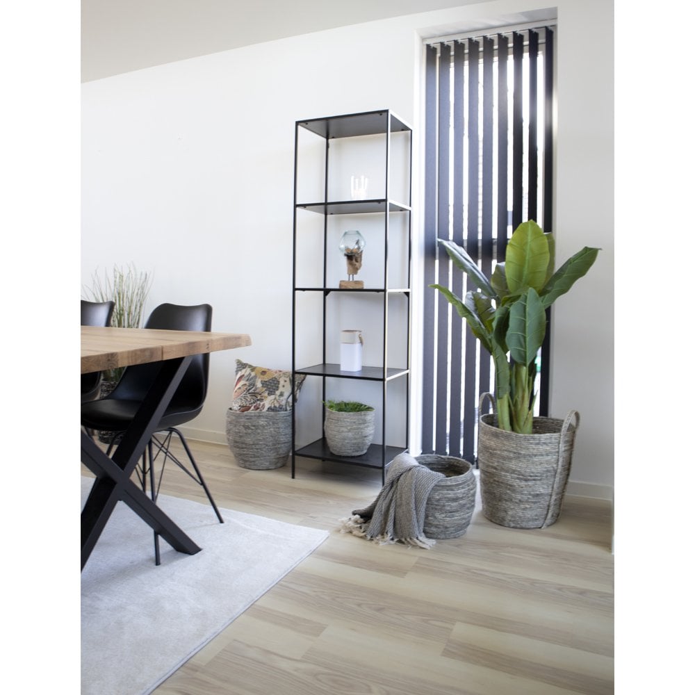 Vita Plank - zwart, staal, 51x36x170cm