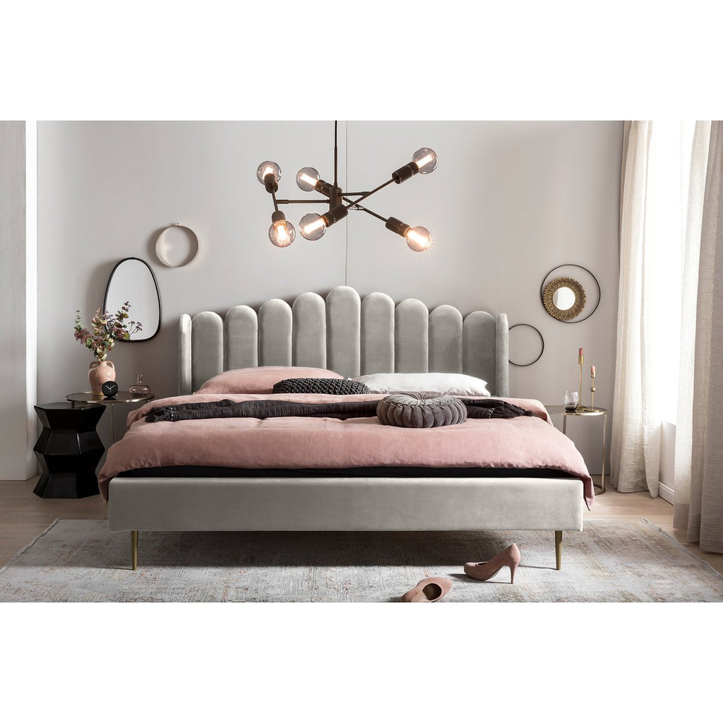 Fluwelen schelpenbed 140x200 cm