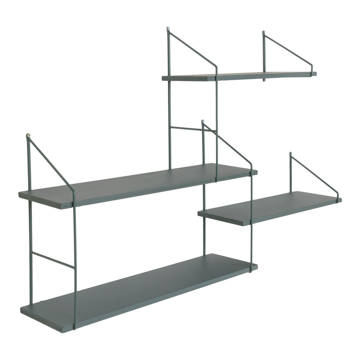 Harlem Plank - Groen, Staal/Paulownia, 99x17,5x62 cm