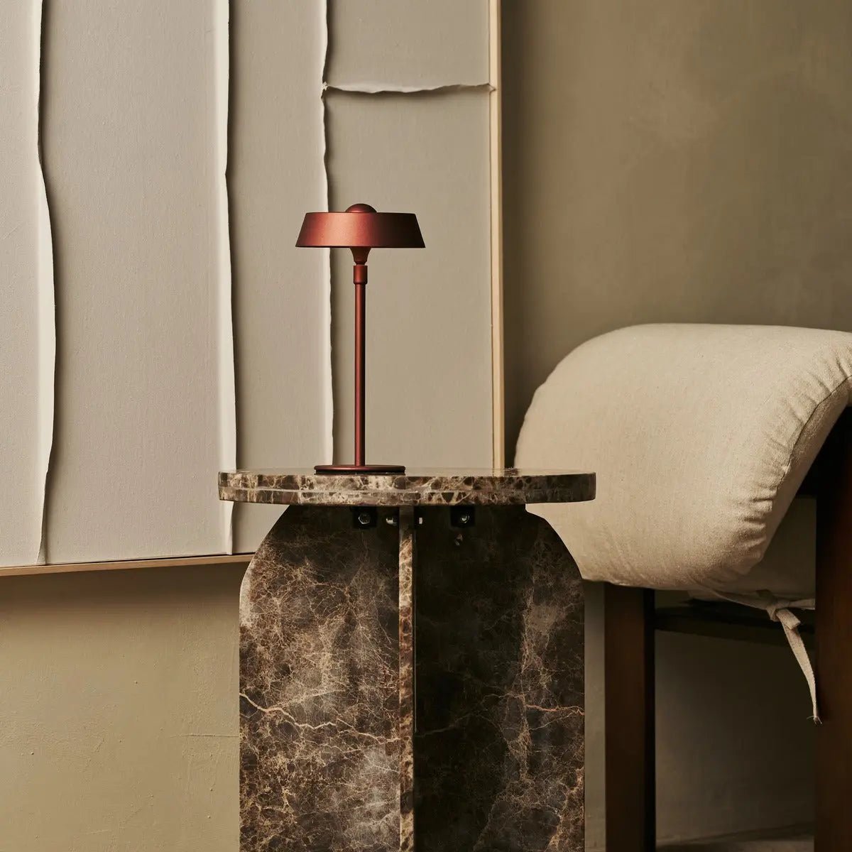 Luca Bronzen USB Oplaadbare Lamp | Minimalistisch, speels & dimbaar