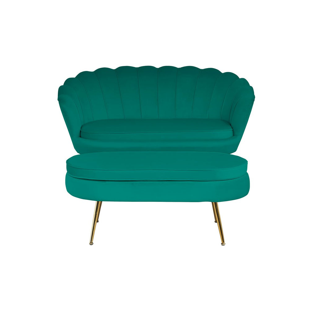 Fluwelen schelpenbank groen