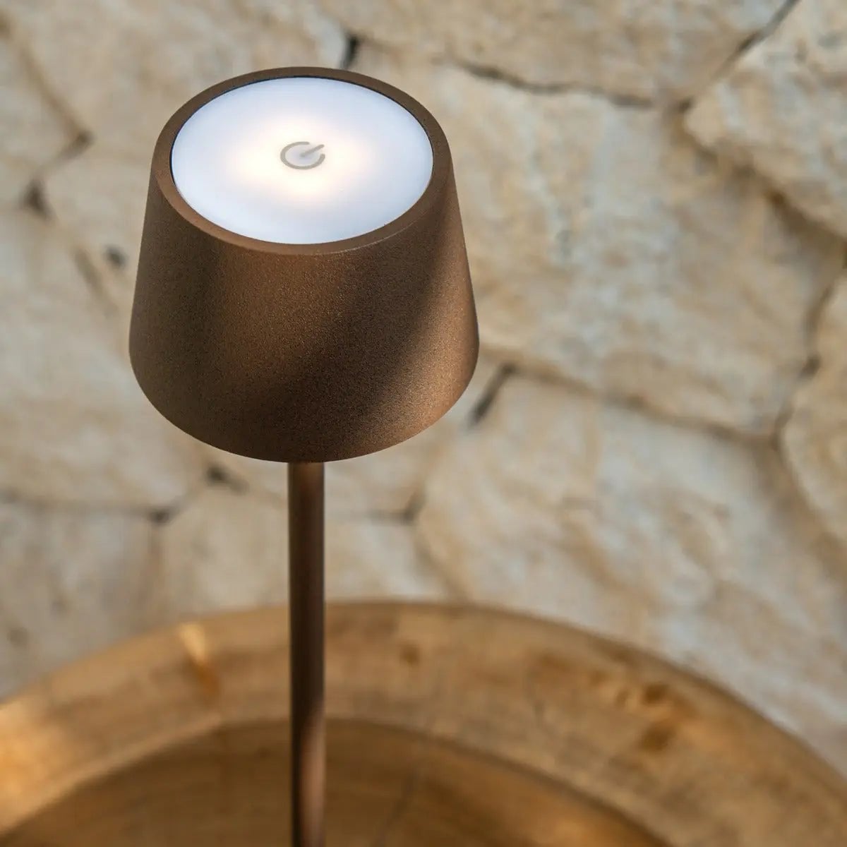 Vondel Mini Mokka Bruin Snoerloze Lamp | Dimbaar en perfect voor horeca