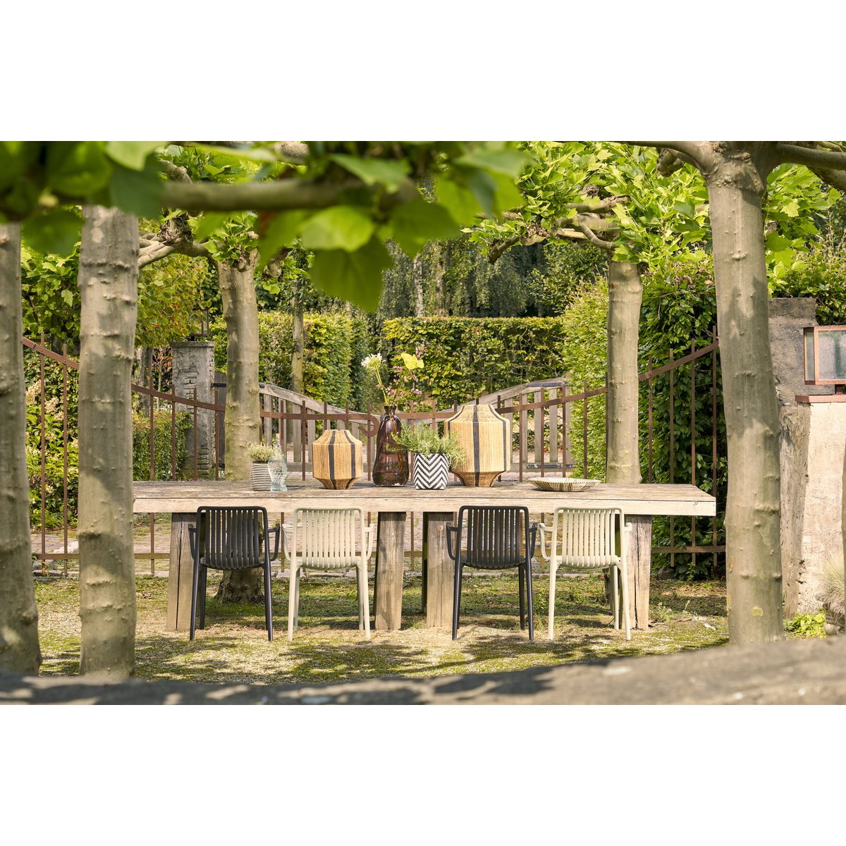 Tuin dining stoel Paloma Zwart