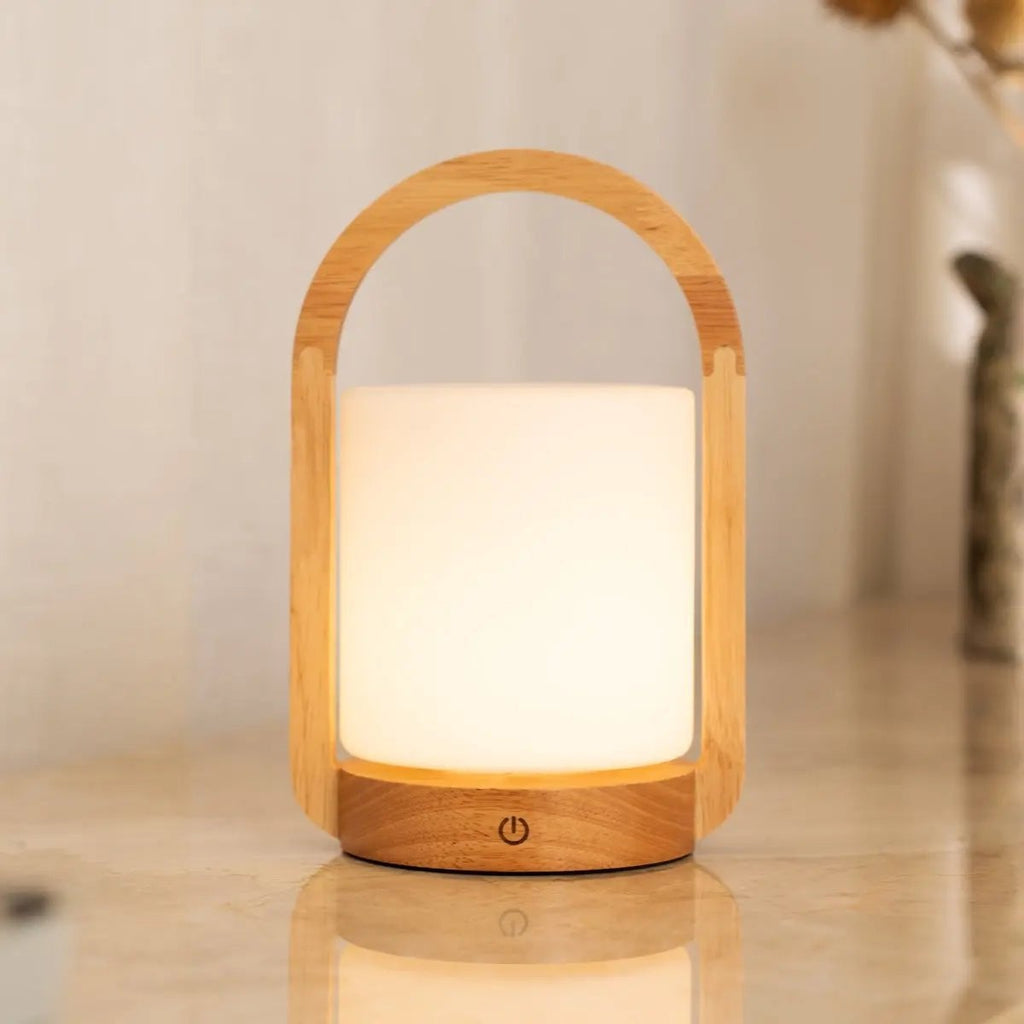 George Lichtbruine Houten Oplaadbare Lamp | Modern, veelzijdig en 3 lichtmodi
