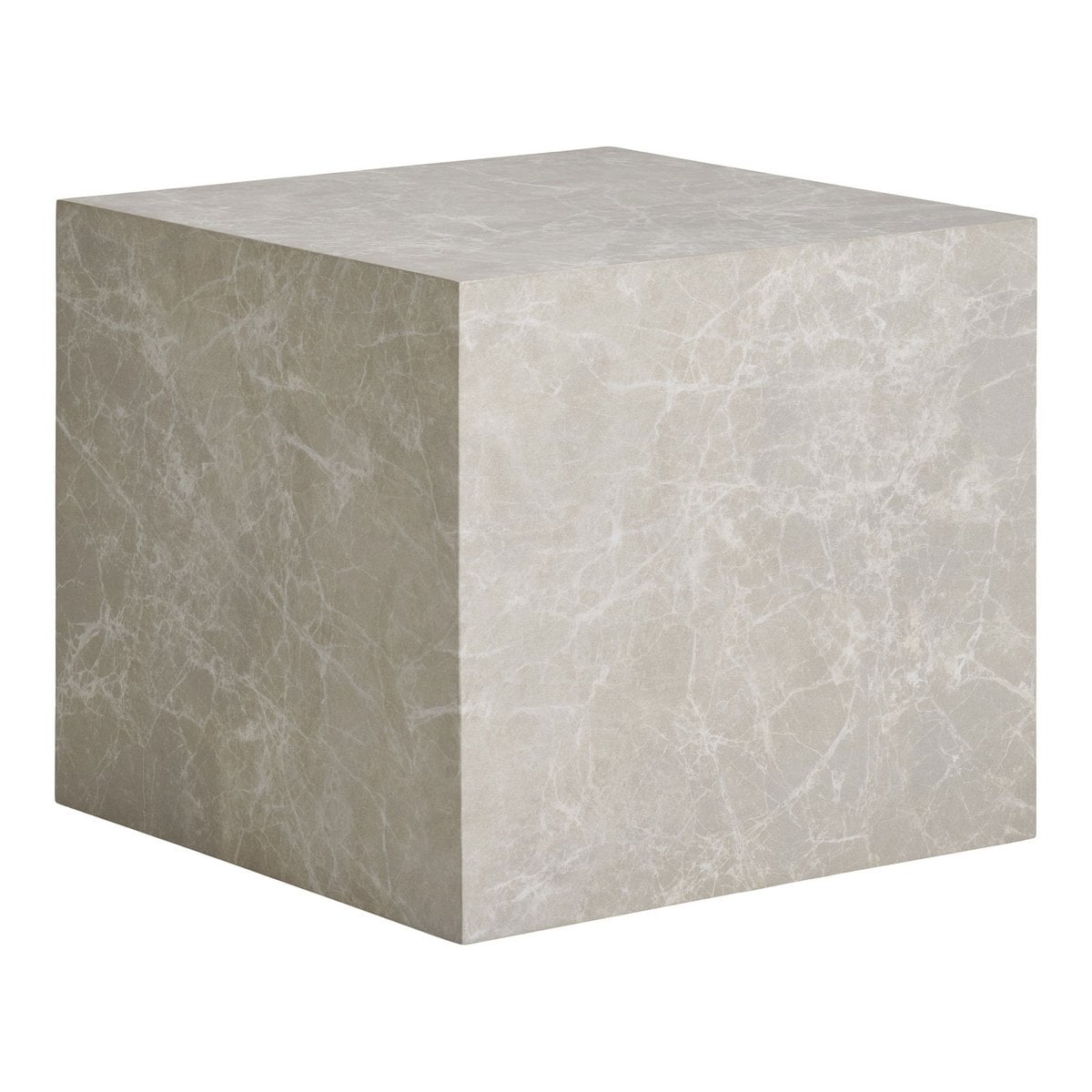 Praagse salontafelset - Beige, marmerlook, MDF, decorpapier, set van 2