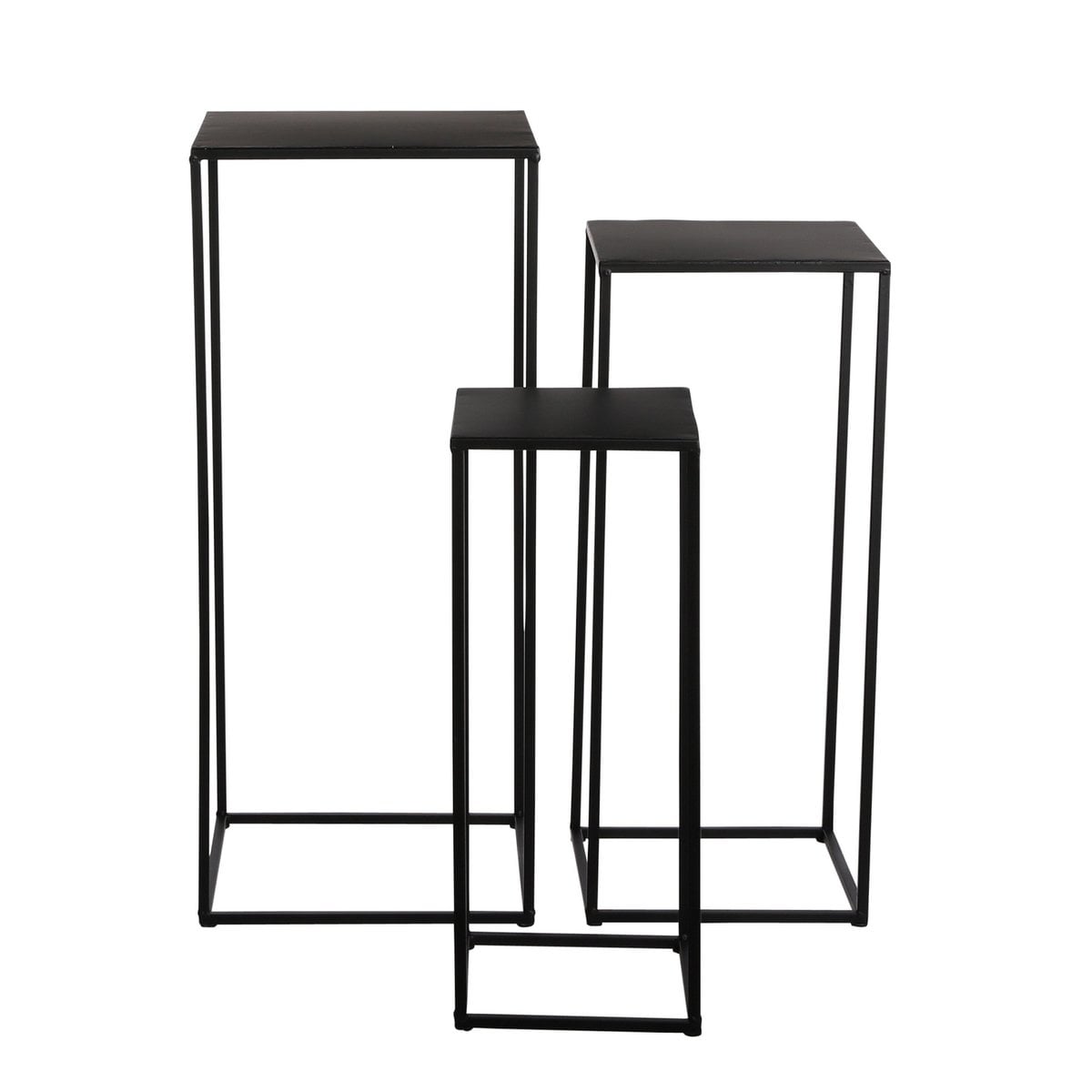 Bijzettafel set Quinty Zwart