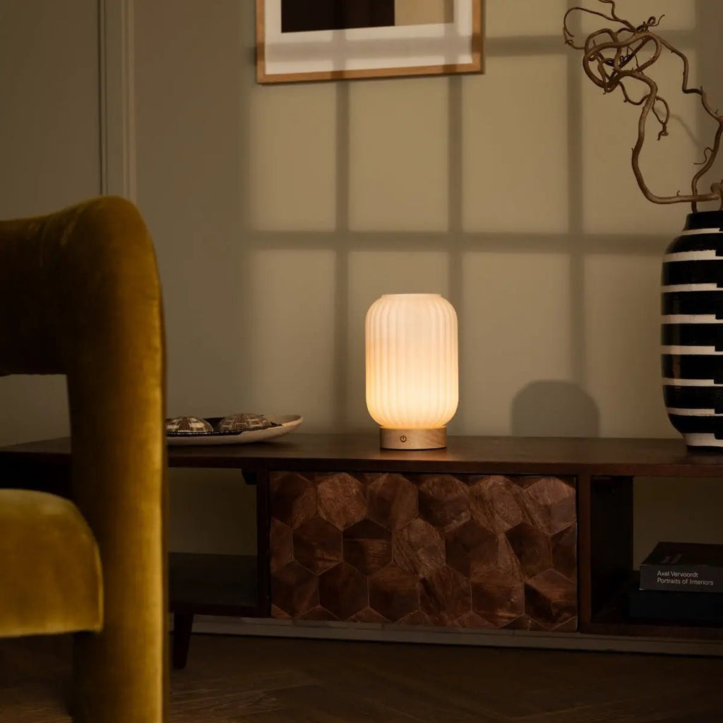 Lilly Lichtbruine Unieke Oplaadbare Lamp | 3 lichtmodi, dimbaar en batterijduur van 100 uur