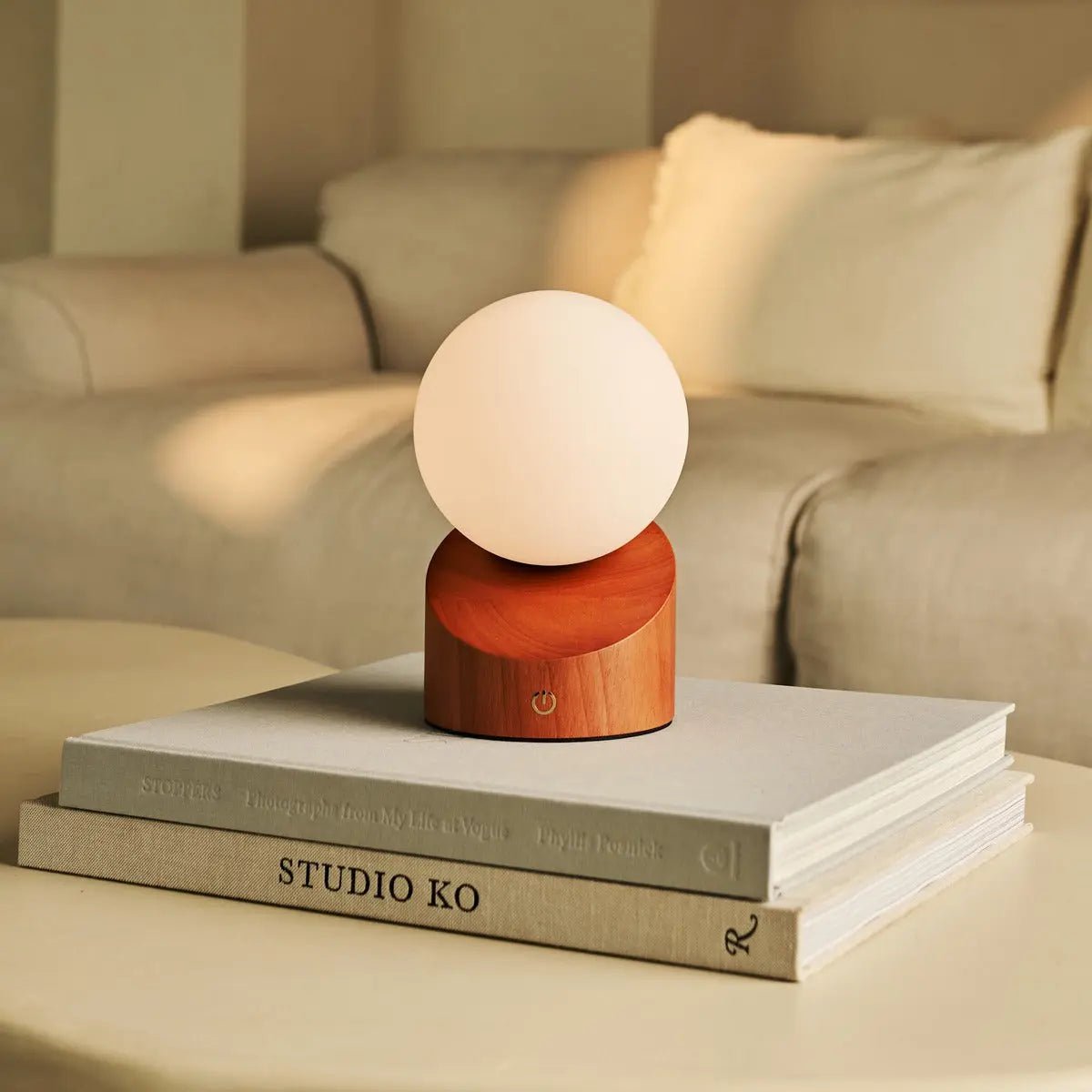 Morris kastanjebruine oplaadbare lamp | Stijlvol, draadloos en duurzaam ontwerp