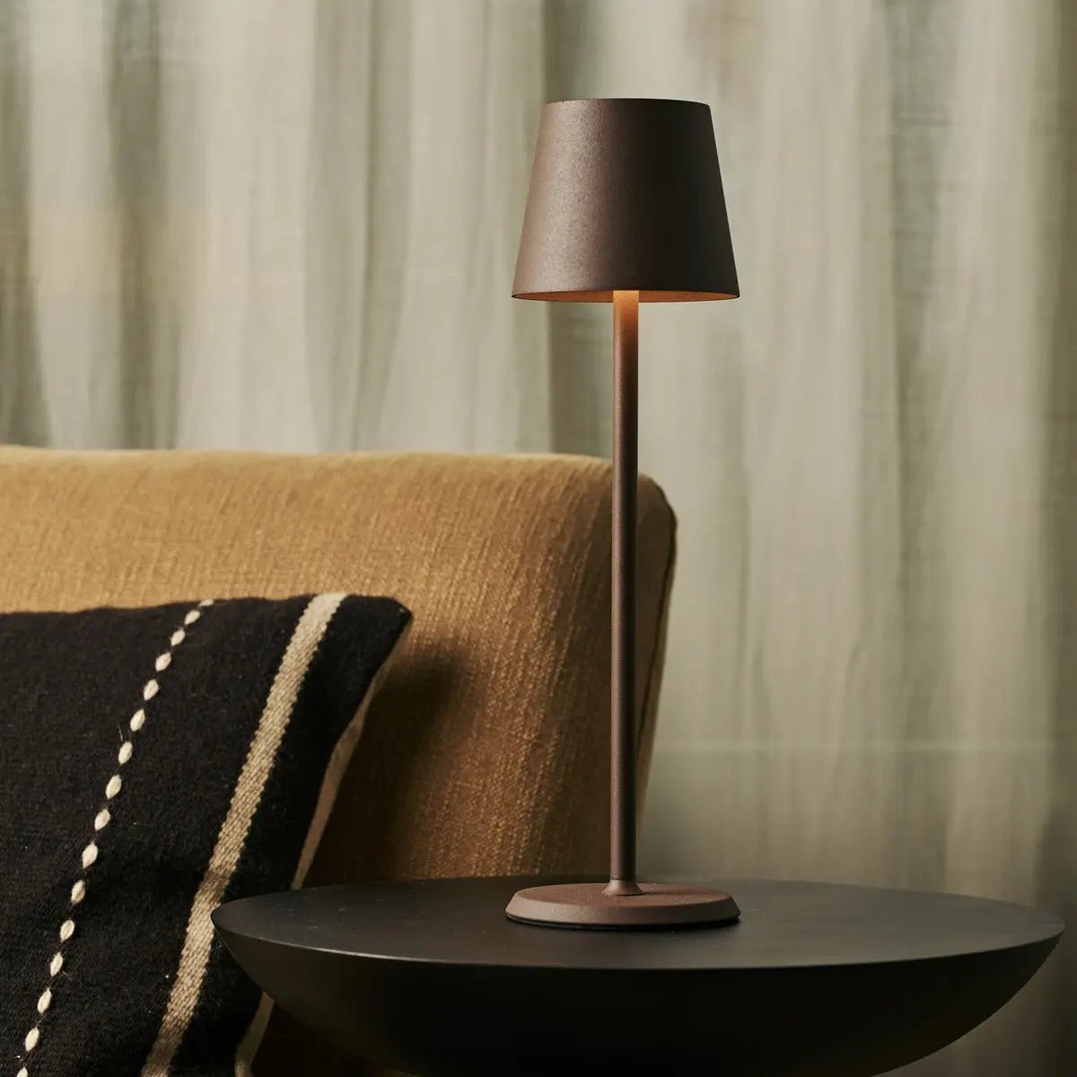 Jasper Mokkabruin Draadloze Lamp met Batterij | Dimbaar en 3 lichtniveaus