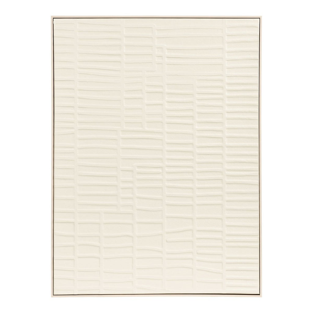 Ena Relief Wanddecoratie, beige, 60x80 cm