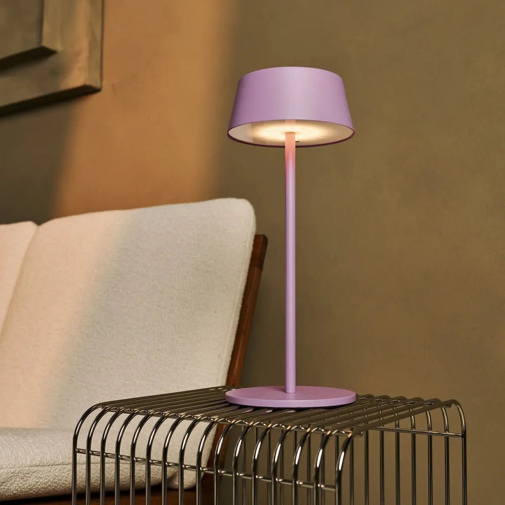Hugo Violet Lila Oplaadbare Tafellamp | Stijlvolle, dimbare lamp en draadloos