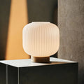 Lyla Lichtbruine Unieke Oplaadbare Lamp | Glazen lampenkap, dimbaar en 3 lichtmodi