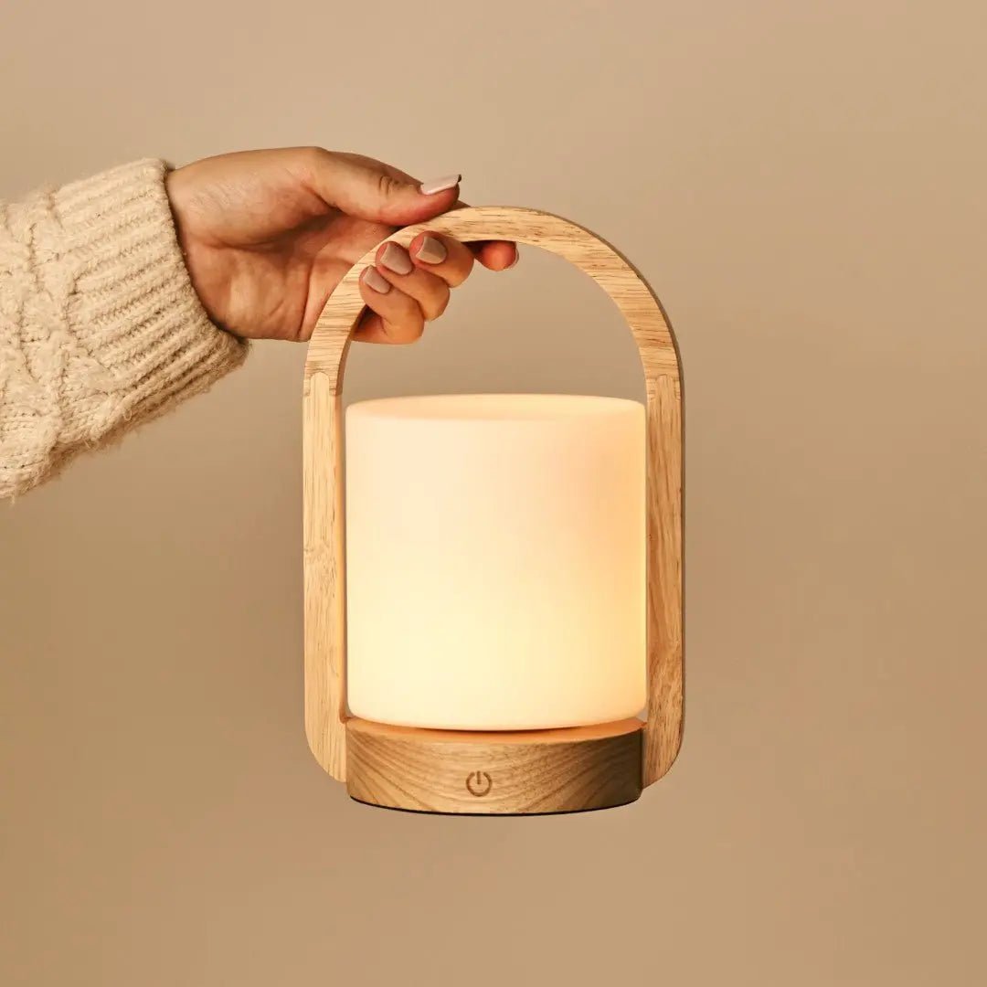 George Lichtbruine Houten Oplaadbare Lamp | Modern, veelzijdig en 3 lichtmodi