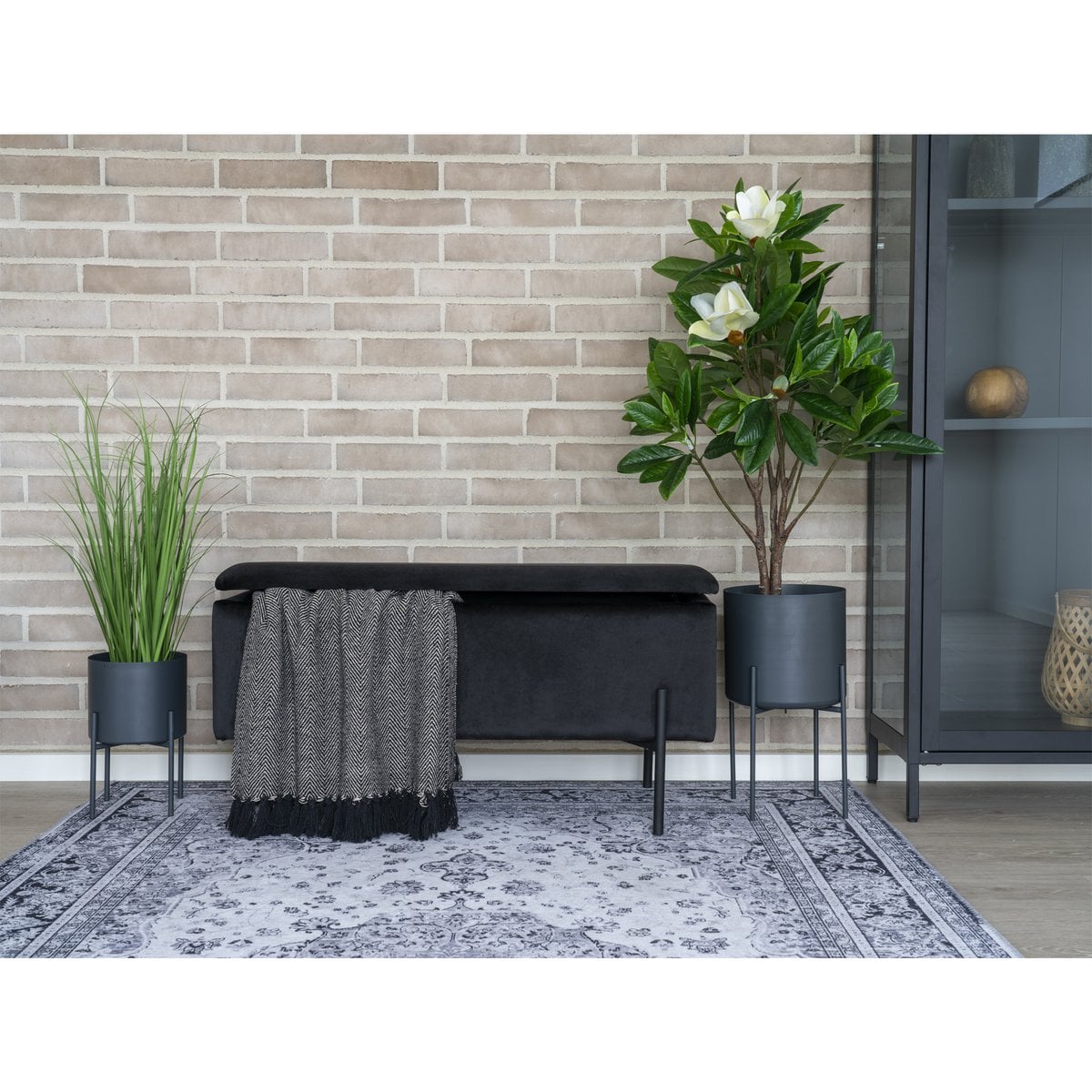 Havana Vloerkleed - Zwart/Wit, Chenille Polyester, 160x230 cm