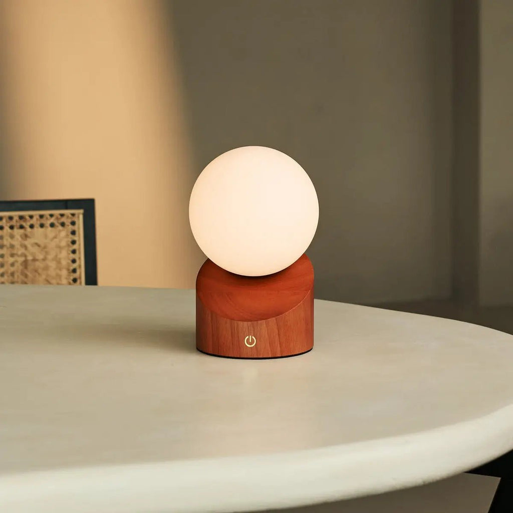 Morris kastanjebruine oplaadbare lamp | Stijlvol, draadloos en duurzaam ontwerp