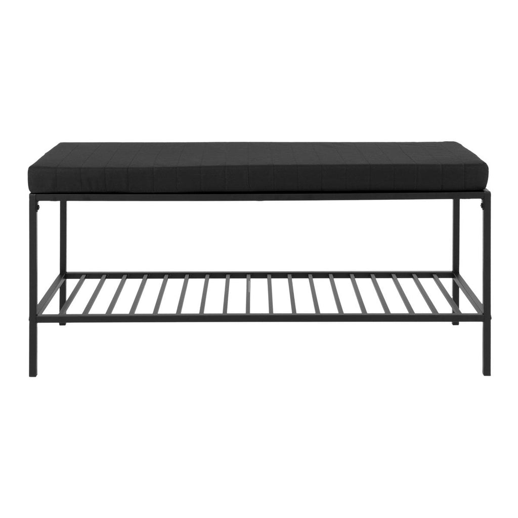 Vita Bank - zwart, staal, 100x36x48,5cm