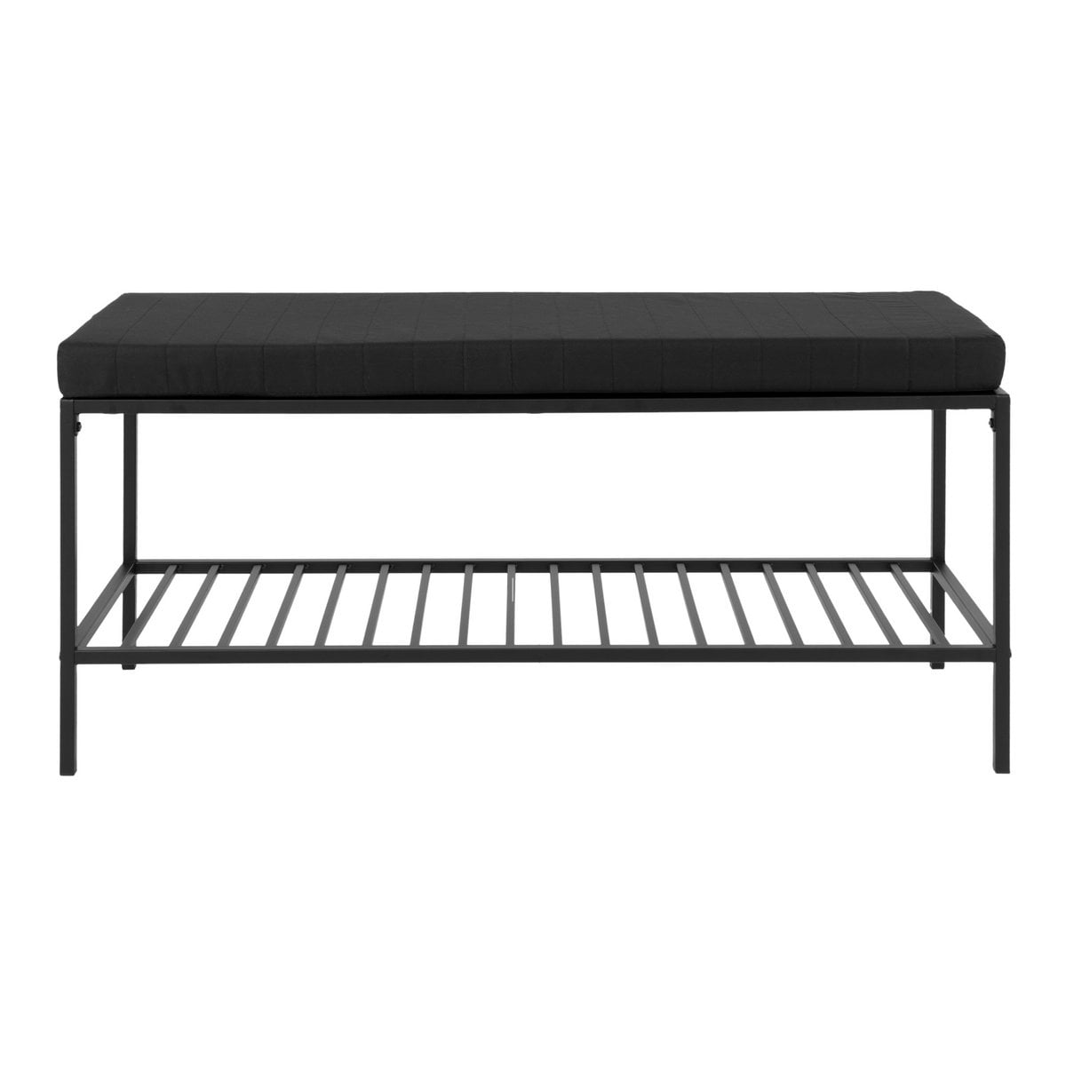 Vita Bank - zwart, staal, 100x36x48,5cm