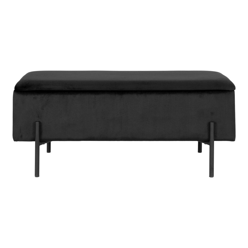 Watford Bank - Polyester, Multiplex, Zwart Fluweel - 95x36,5x43 cm