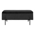 Watford Bank - Polyester, Multiplex, Zwart Fluweel - 95x36,5x43 cm