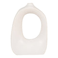 Vaas - Wit, Steengoed, 19x9x28,5 cm