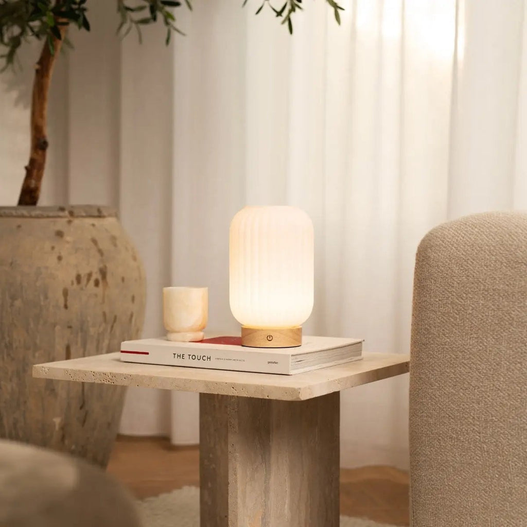 Lilly Lichtbruine Unieke Oplaadbare Lamp | 3 lichtmodi, dimbaar en batterijduur van 100 uur