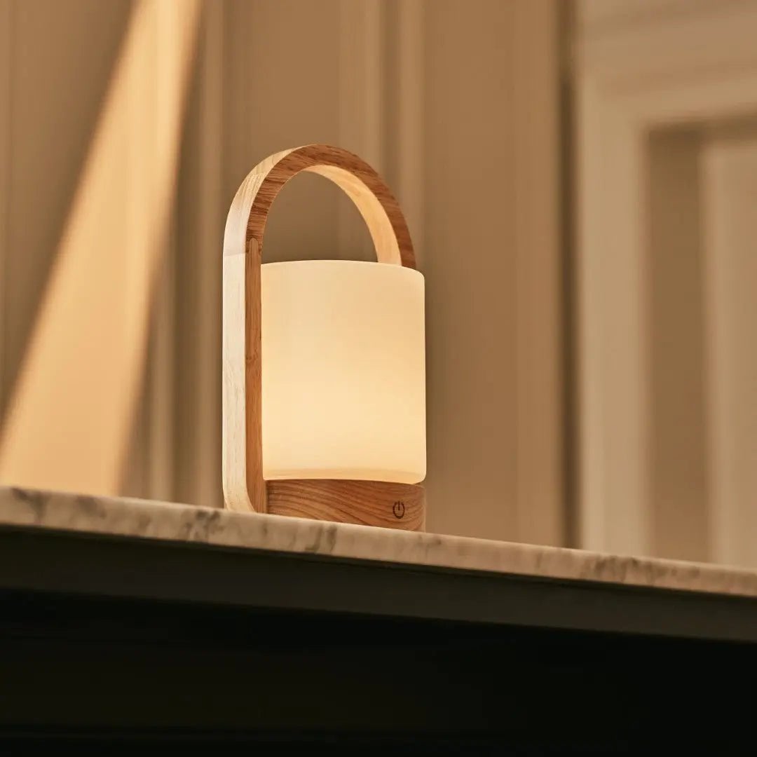 George Lichtbruine Houten Oplaadbare Lamp | Modern, veelzijdig en 3 lichtmodi