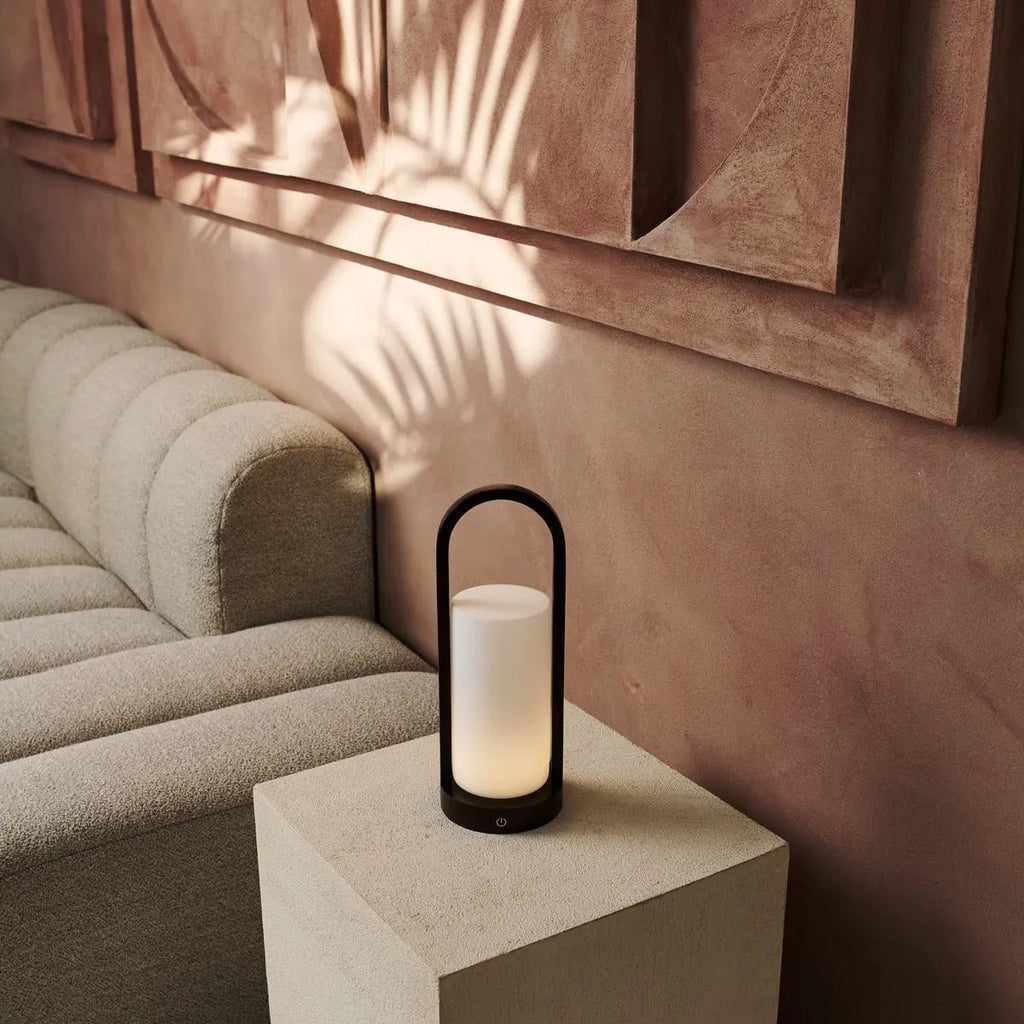 Evie Donkerbruine Oplaadbare Houten Tafellamp | Dimbaar, draadloos en 3 lichtmodi