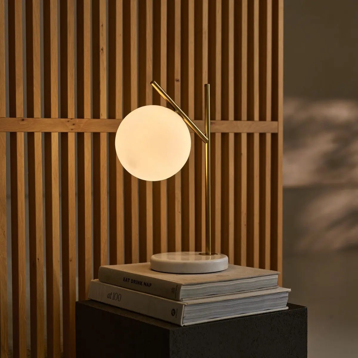 Madison marmeren lamp | Lamp van matglas en lamp met snoer