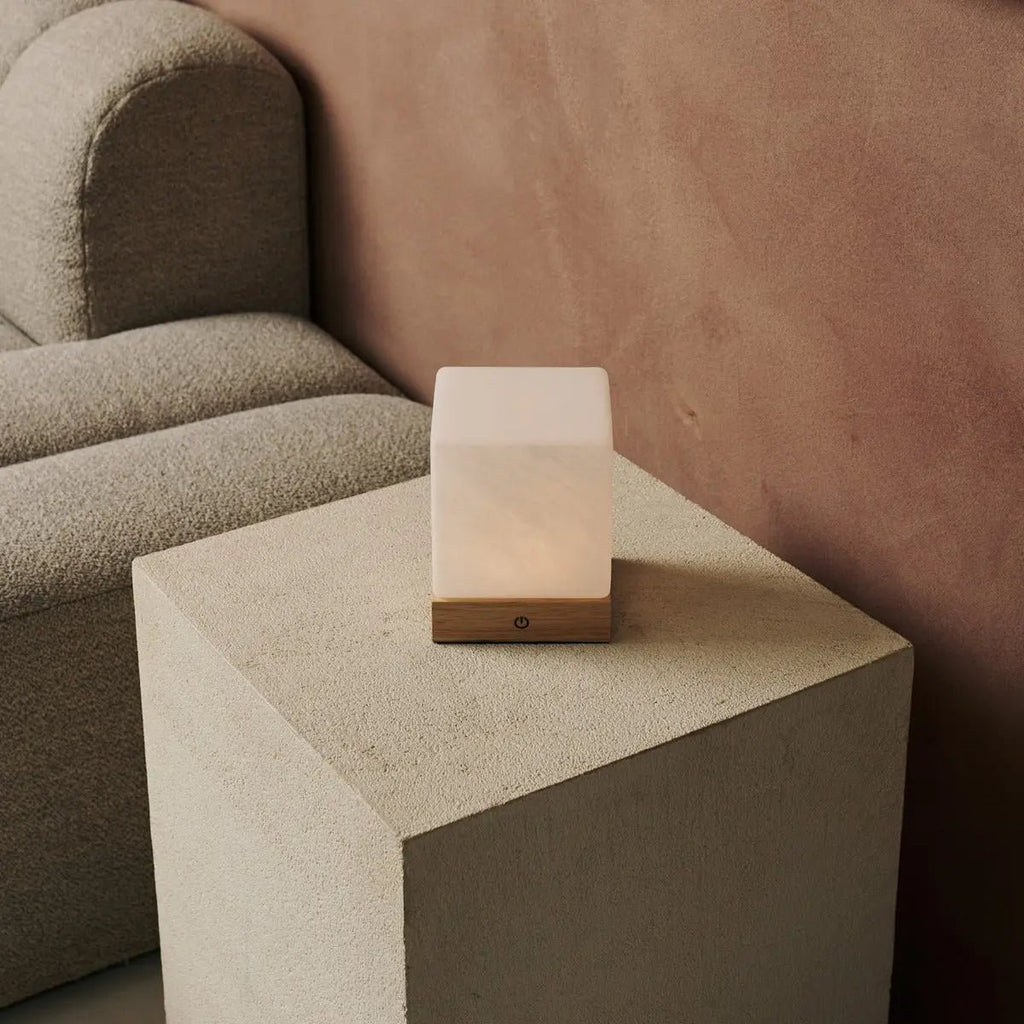 Yce Lichtbruine draadloze houten lamp | Oplaadbaar, dimbaar en batterijduur van 100 uur