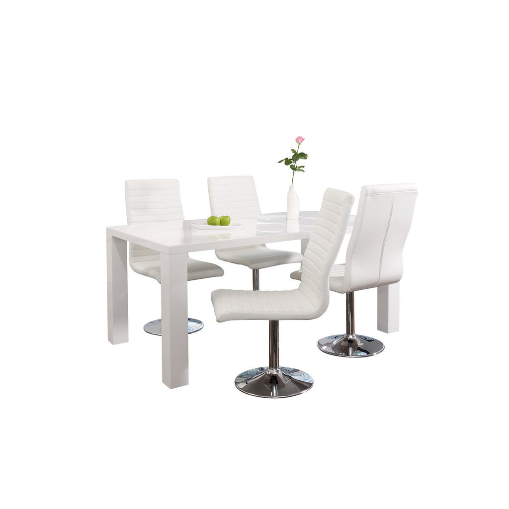 Eettafel 140x90x76 cm wit